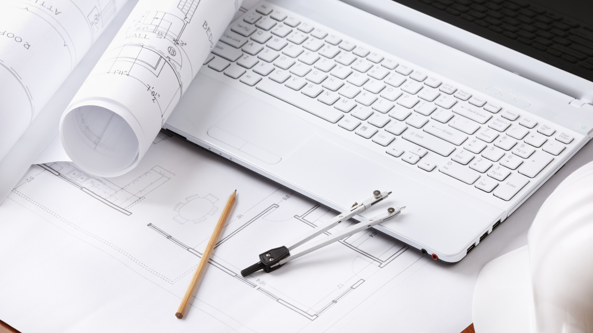 Team collaborating over architecture boards